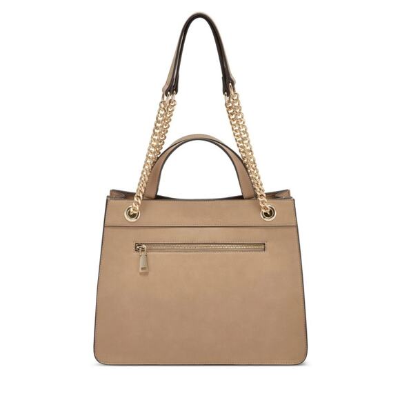 INC International Concepts Pattii Chevron Bag NWT Tan Gold - Picture 4 of 5